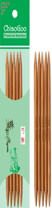 ChiaoGoo 6in (15cm) Long Bamboo DPNs - Click Image to Close