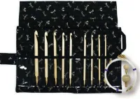 Kinki Amibari (KA) Switch Flex Crochet Hook Set | 9 Hooks | 6 Cords | 2 Stoppers
